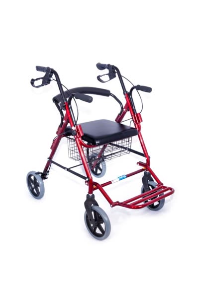 Comfort Plus DM9146 Ayak Pedallı Alüminyum Rolatör (Tekerlekli Sandalye Gibi Kullanma İmkanı) (Model 3338)